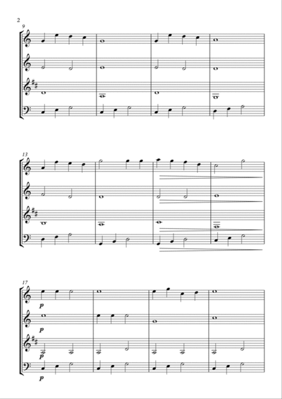 Jingle Bells for Wind Quartet Woodwind Quartet scores gallery preview page 3