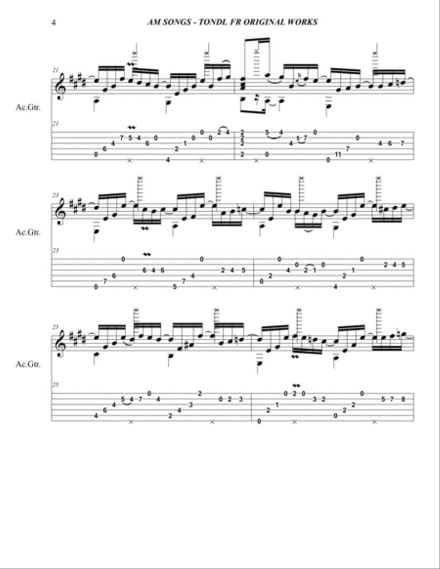 AM Songs Acoustic Guitar scores gallery preview page 4