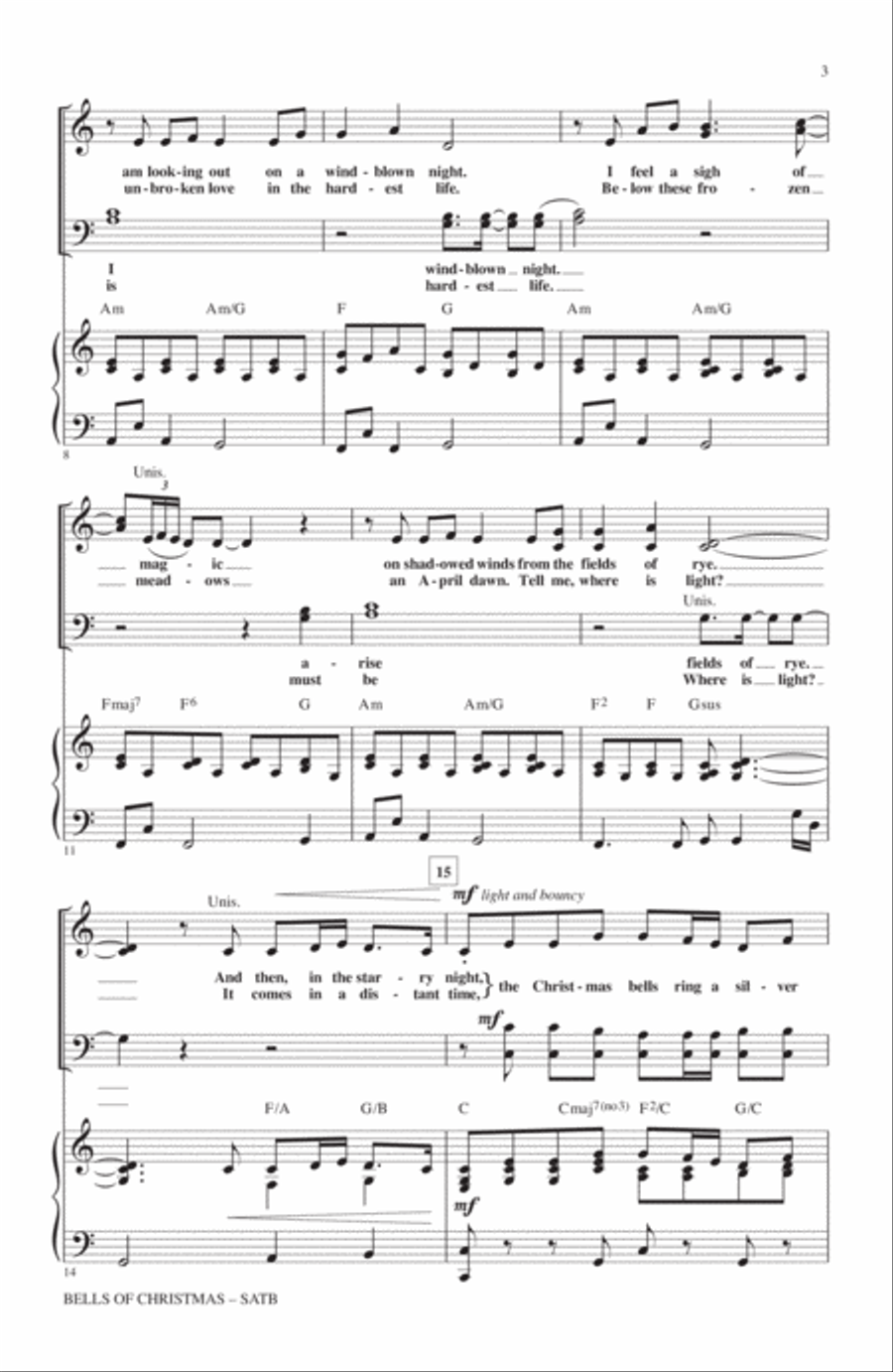 Bells Of Christmas 4-Part scores gallery preview page 2