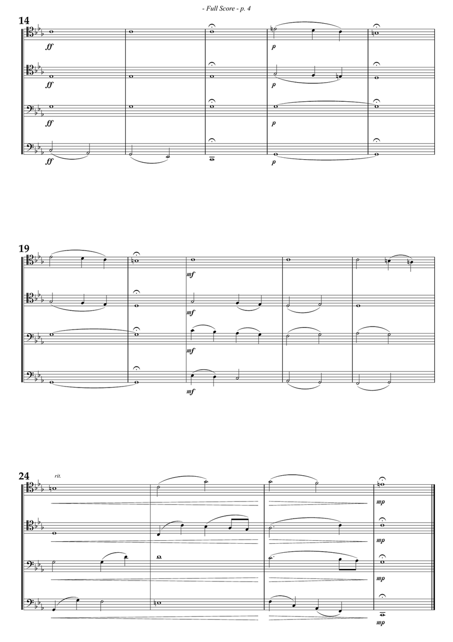 Two Aequale (Trombone Quartet) Brass Quartet scores gallery preview page 5
