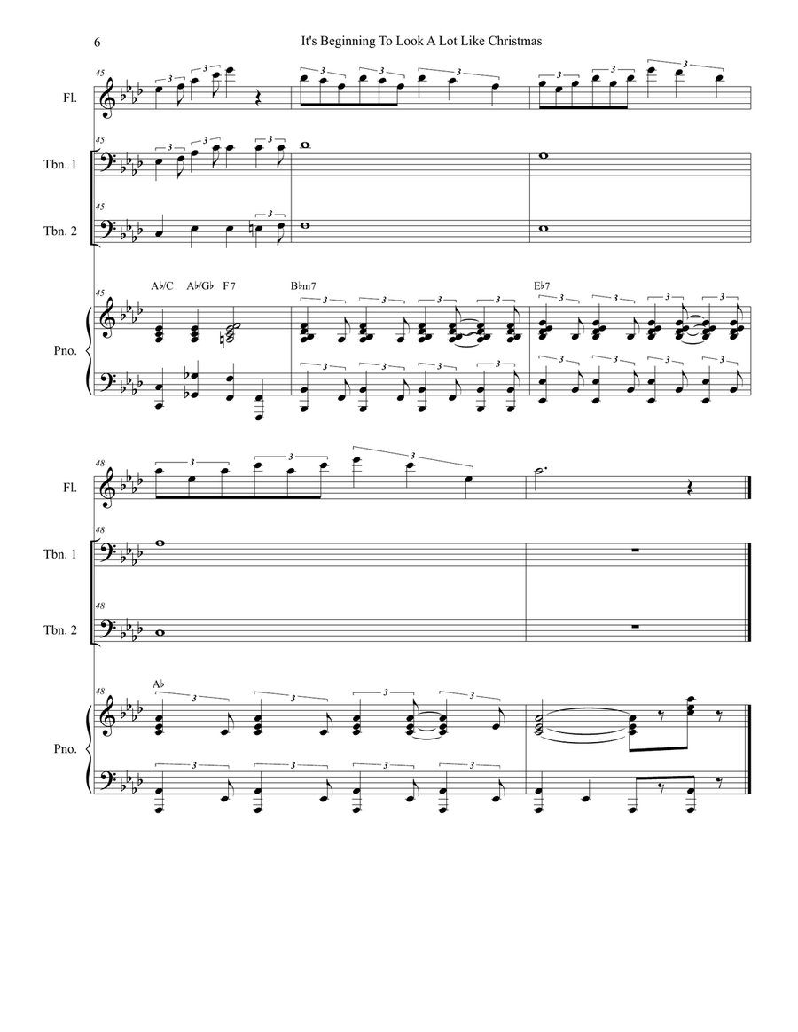 It's Beginning To Look Like Christmas Flute scores gallery preview page 6