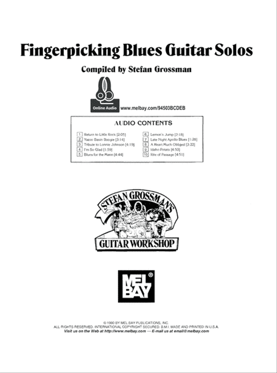 Fingerpicking Blues Guitar Solos Electric Guitar scores gallery preview page 7