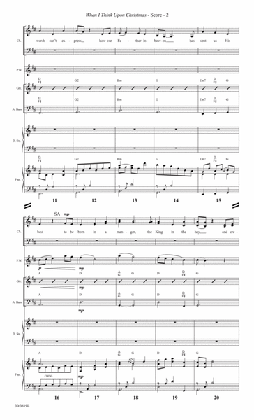 When I Think Upon Christmas - Instrumental Ensemble Score and Parts