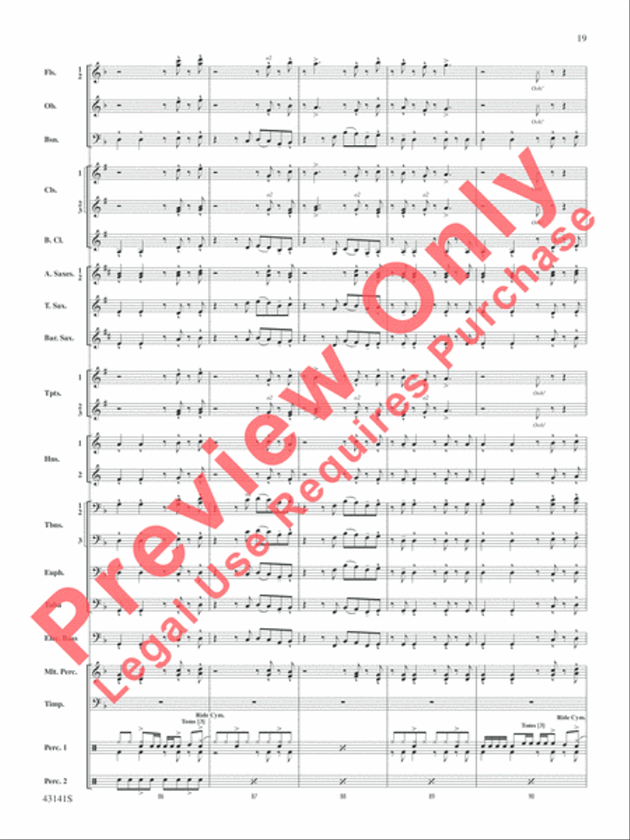 Bruno Mars Greatest Hits Concert Band scores gallery preview page 20