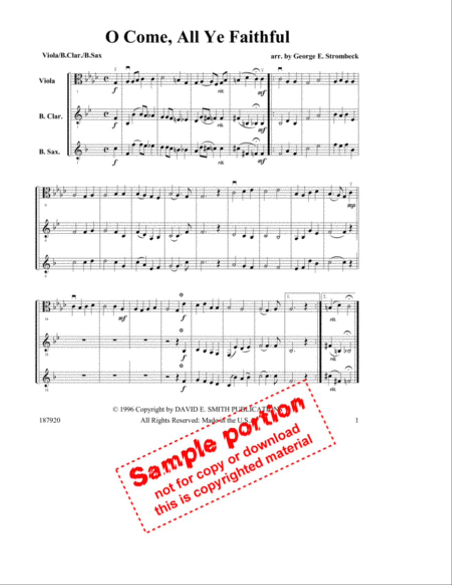 Hymns For Multiple Instruments- Vol.I I, Bk6- Viola/B.Clar/B.Sax Large Ensemble scores gallery preview page 2