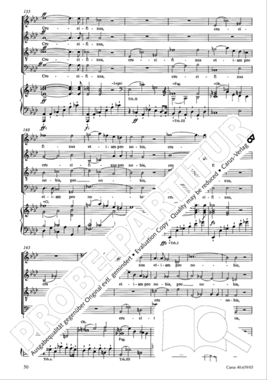 Mass in A flat major (Messe in As) 4-Part scores gallery preview page 51