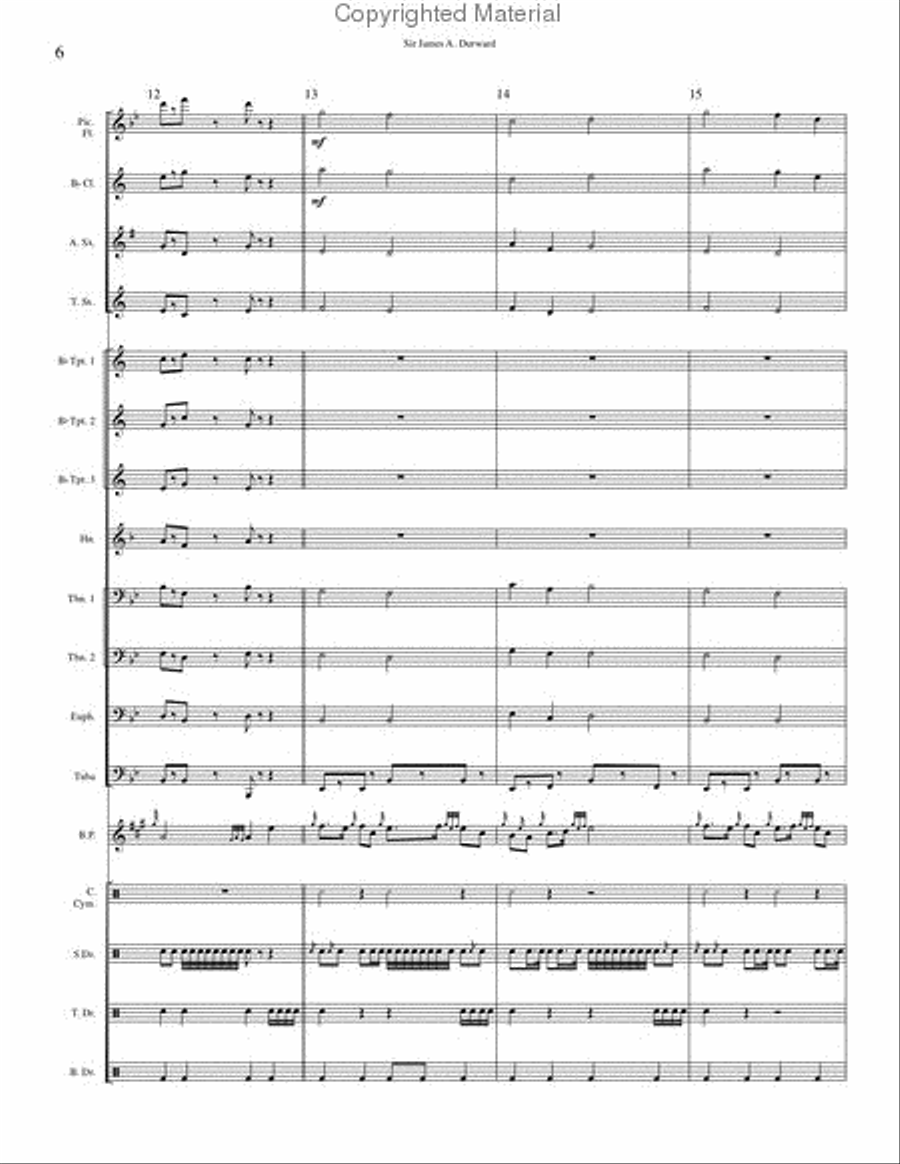 Sir James A. Durward Concert Band scores gallery preview page 6