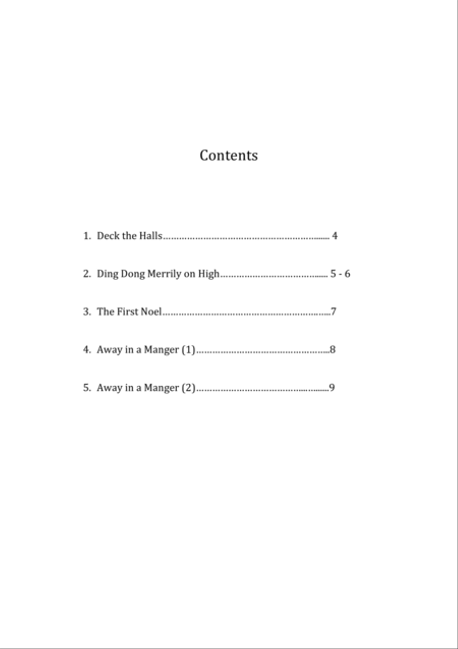 Christmas Songs (Book 2) - Small Harp (from Low C) Harp scores gallery preview page 3