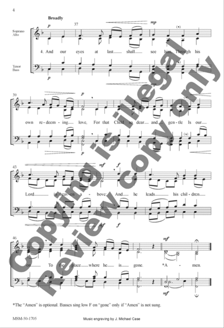 Once in Royal David's City Divisi scores gallery preview page 4