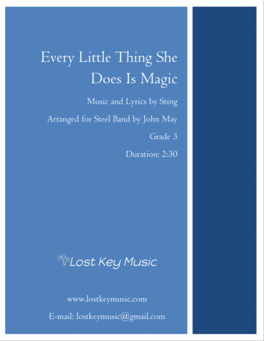Every Little Thing She Does Is Magic Percussion Ensemble scores gallery preview page 1