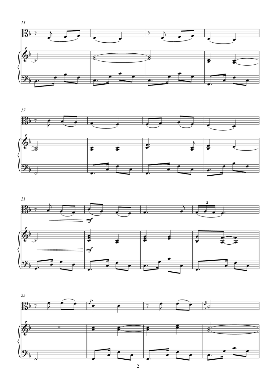 O Sole Mio Viola scores gallery preview page 2