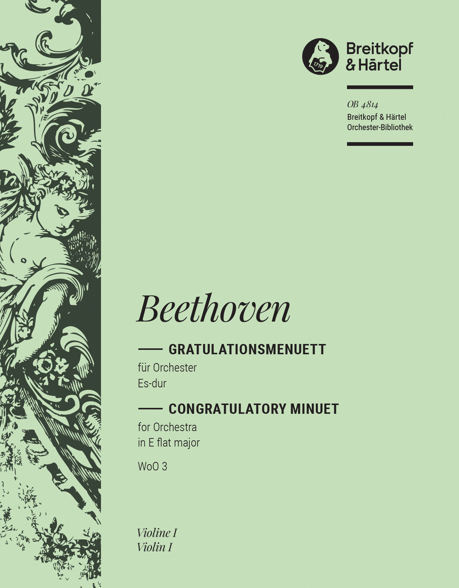 Congratulatory Minuet in E flat major WoO 3 Orchestra scores gallery preview page 1