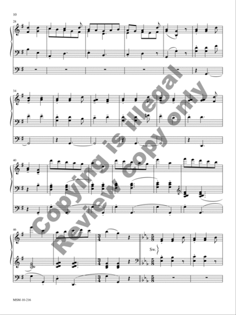 Fanfare, Reflection, and Dance Organ scores gallery preview page 11