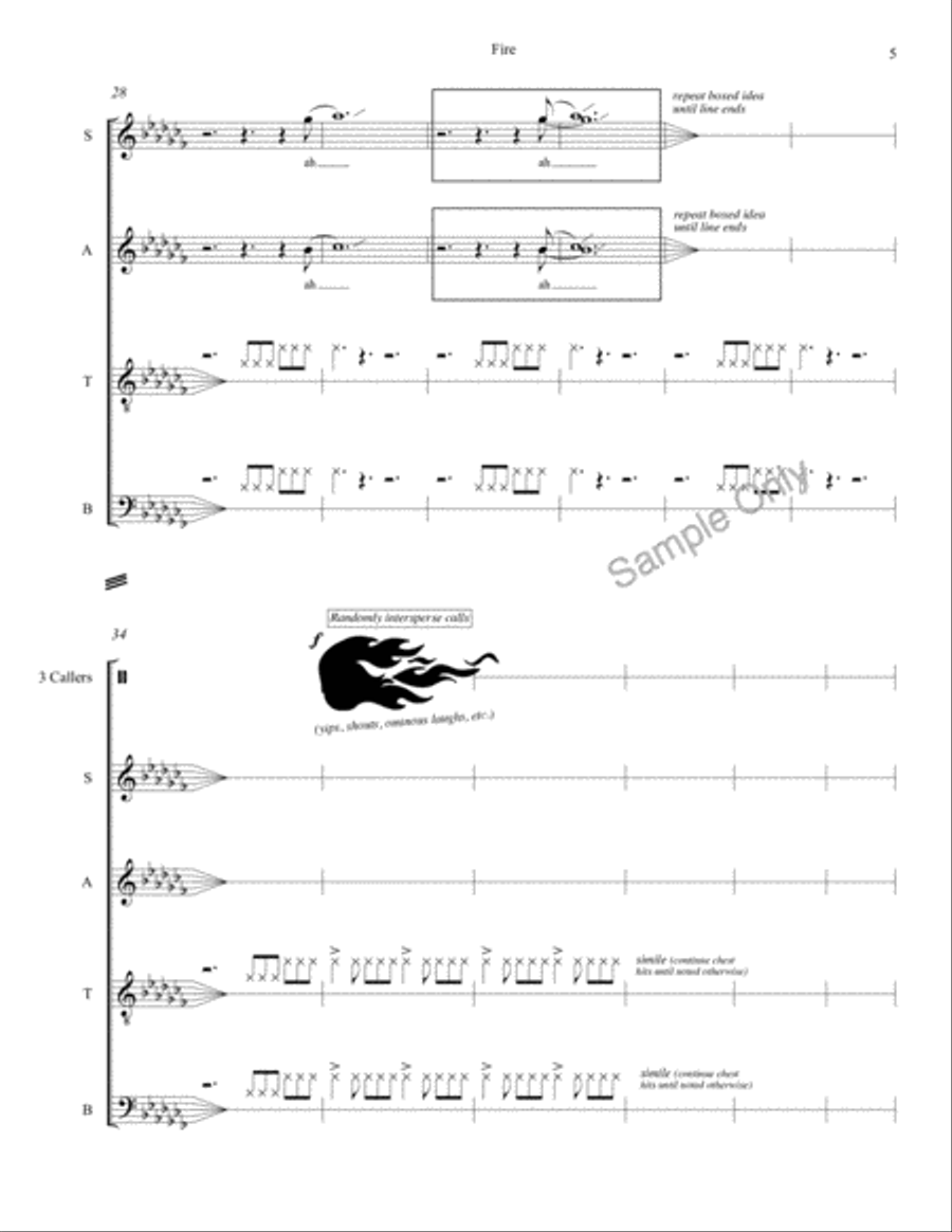 Fire 4-Part scores gallery preview page 5
