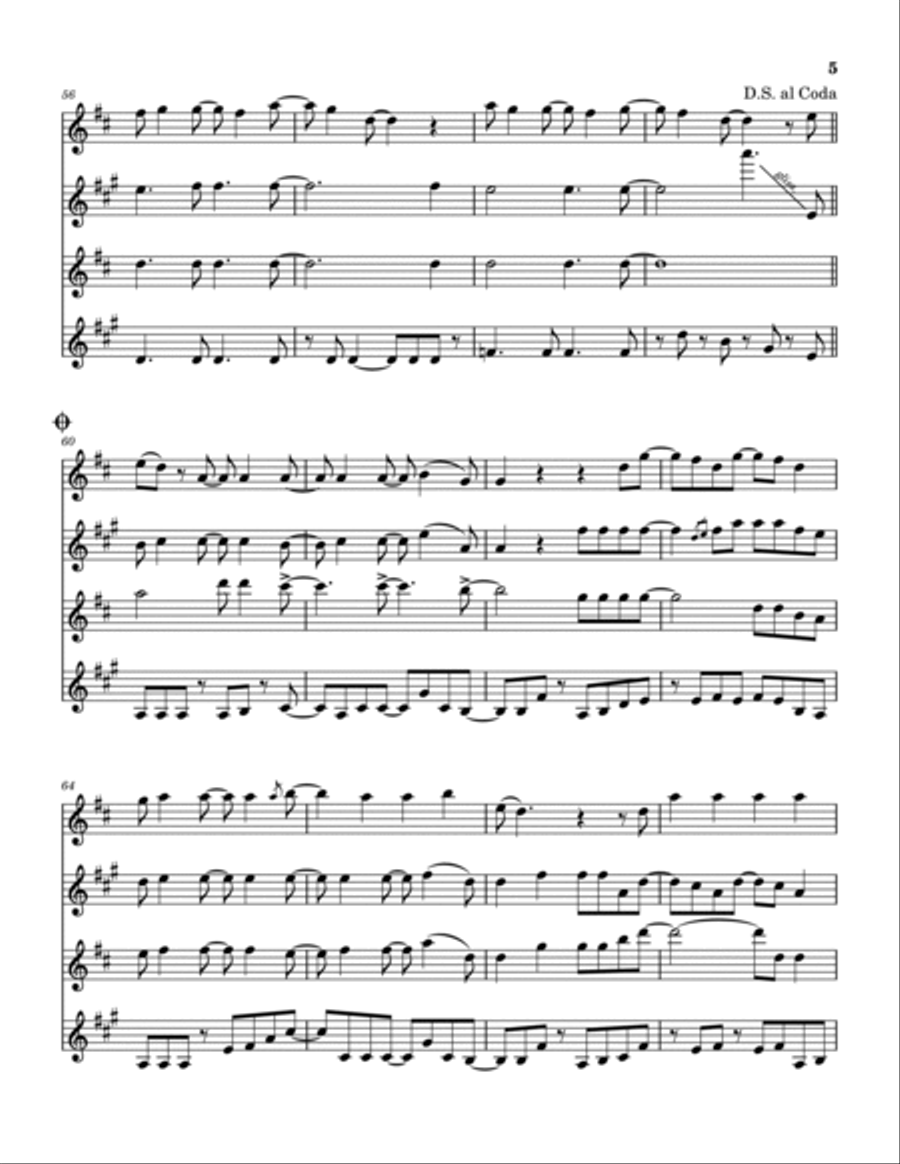 It's Over Saxophone Quartet scores gallery preview page 6