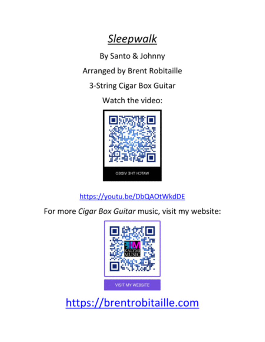 Sleepwalk (instrumental Version) Electric Guitar scores gallery preview page 2