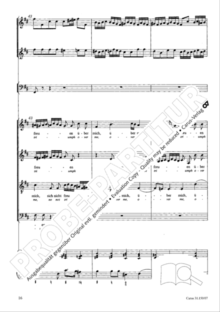 O my Lord, I long for thee (Nach dir, Herr, verlanget mich) 4-Part scores gallery preview page 17