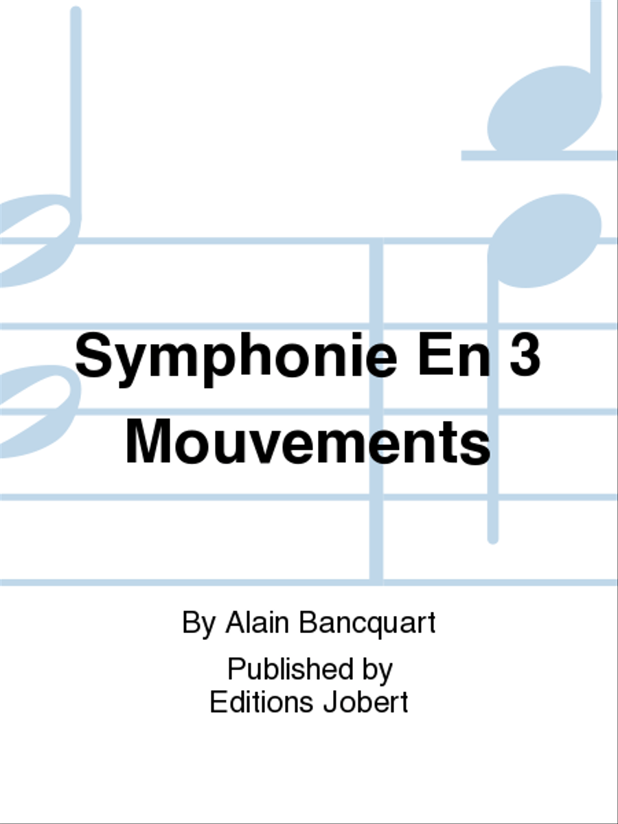 Symphonie En 3 Mouvements Orchestra scores gallery preview page 1
