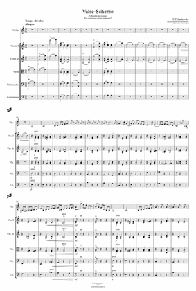P.Tchaikovsky "Valse-Scherzo" for Violin and string orchestra