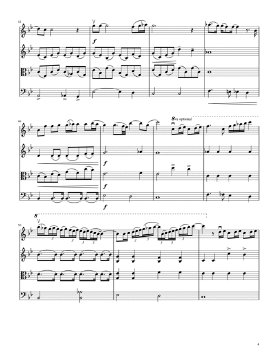 Bohemian Rhapsody String Quartet scores gallery preview page 4