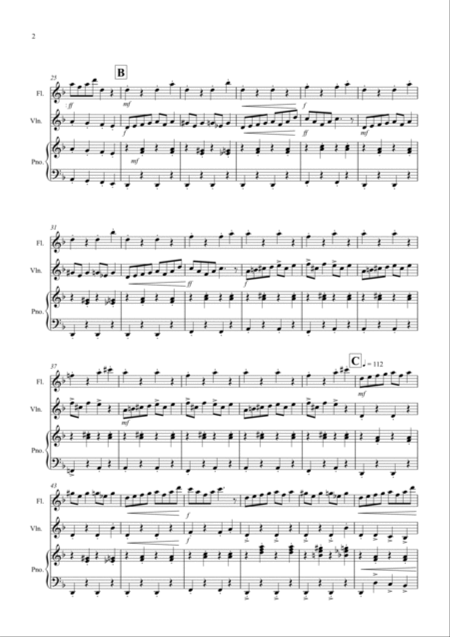 In the Hall of the Mountain King for Flute and Violin Duet Flute scores gallery preview page 2