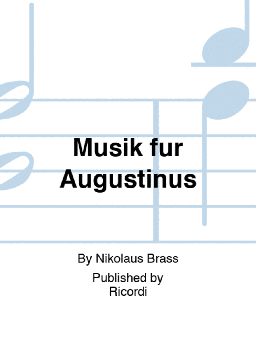 Musik für Augustinus Choir scores gallery preview page 1
