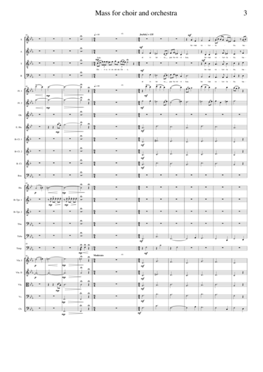Mass for choir and orchestra (Score only) image number null
