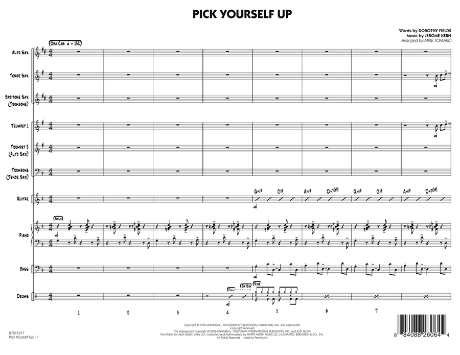 Pick Yourself Up - Conductor Score (Full Score) Jazz Ensemble scores gallery preview page 1
