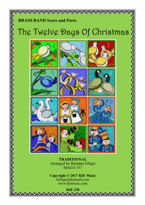 Book cover for The Twelve Days of Christmas - Brass Band Score and Parts PDF
