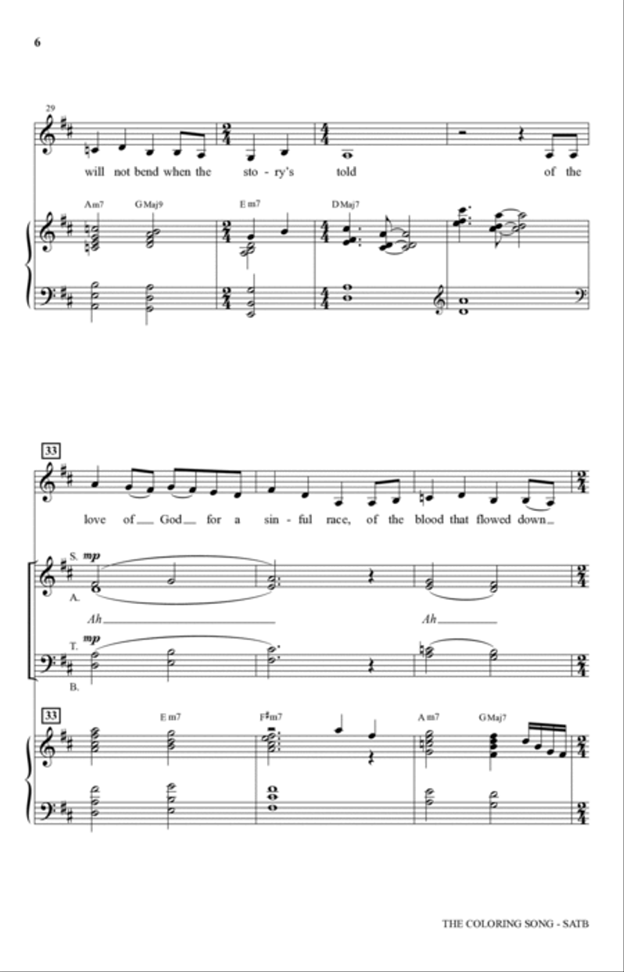 The Coloring Song 4-Part scores gallery preview page 4
