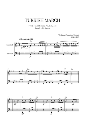W. A. Mozart - Turkish March (Alla Turca) for French Horn and Bassoon