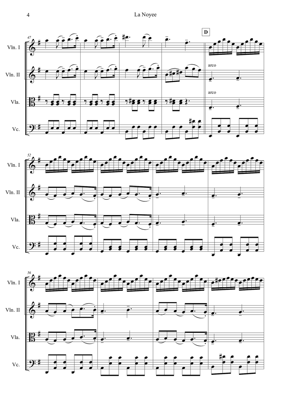 La Noyee String Quartet scores gallery preview page 4
