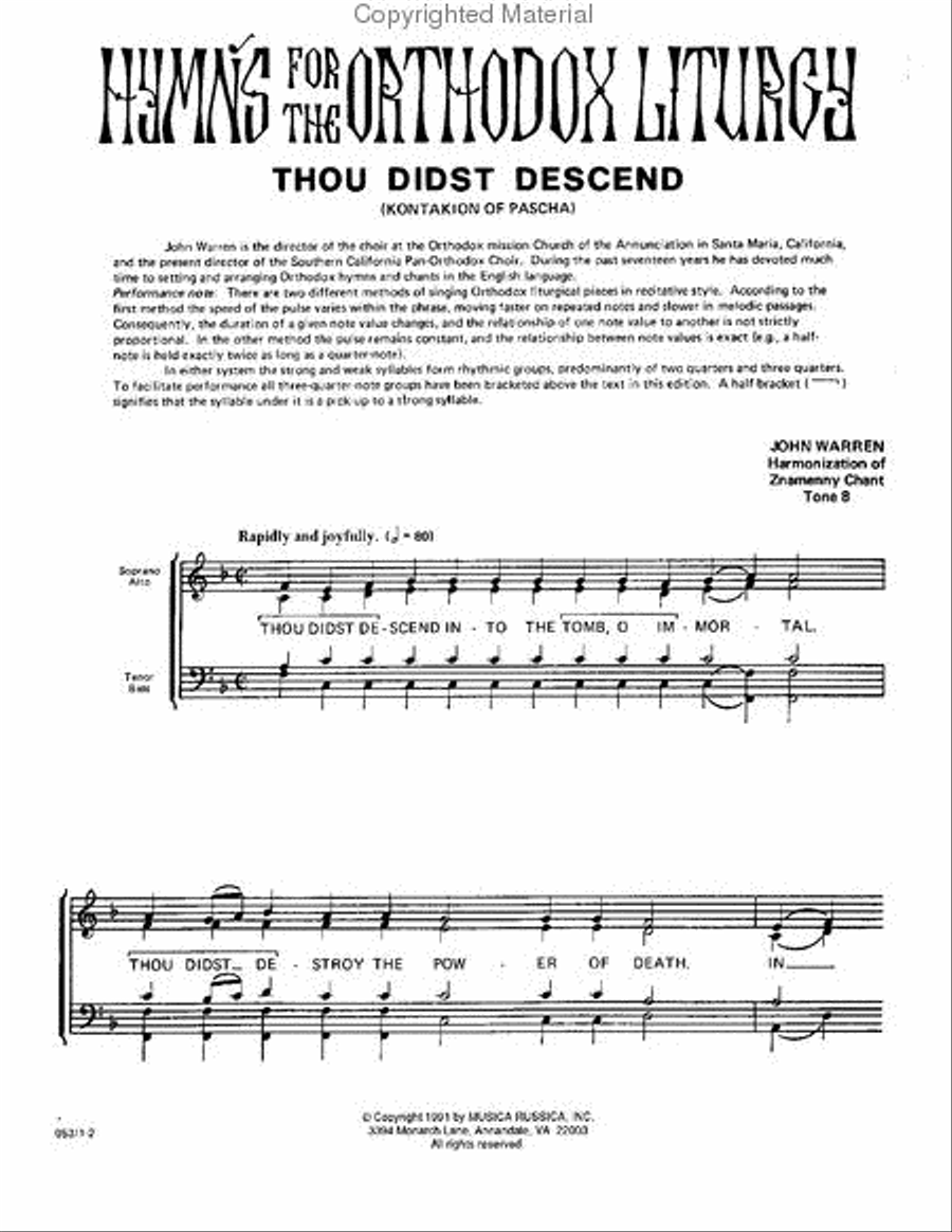 Thou Didst Descend 4-Part scores gallery preview page 2