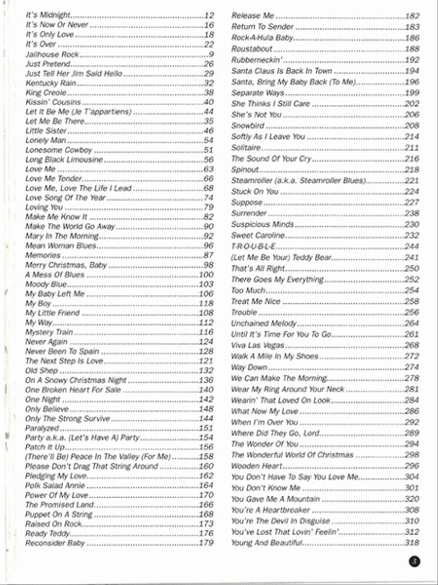 Elvis Presley Anthology – Volume 2 Piano, Vocal, Guitar scores gallery preview page 2