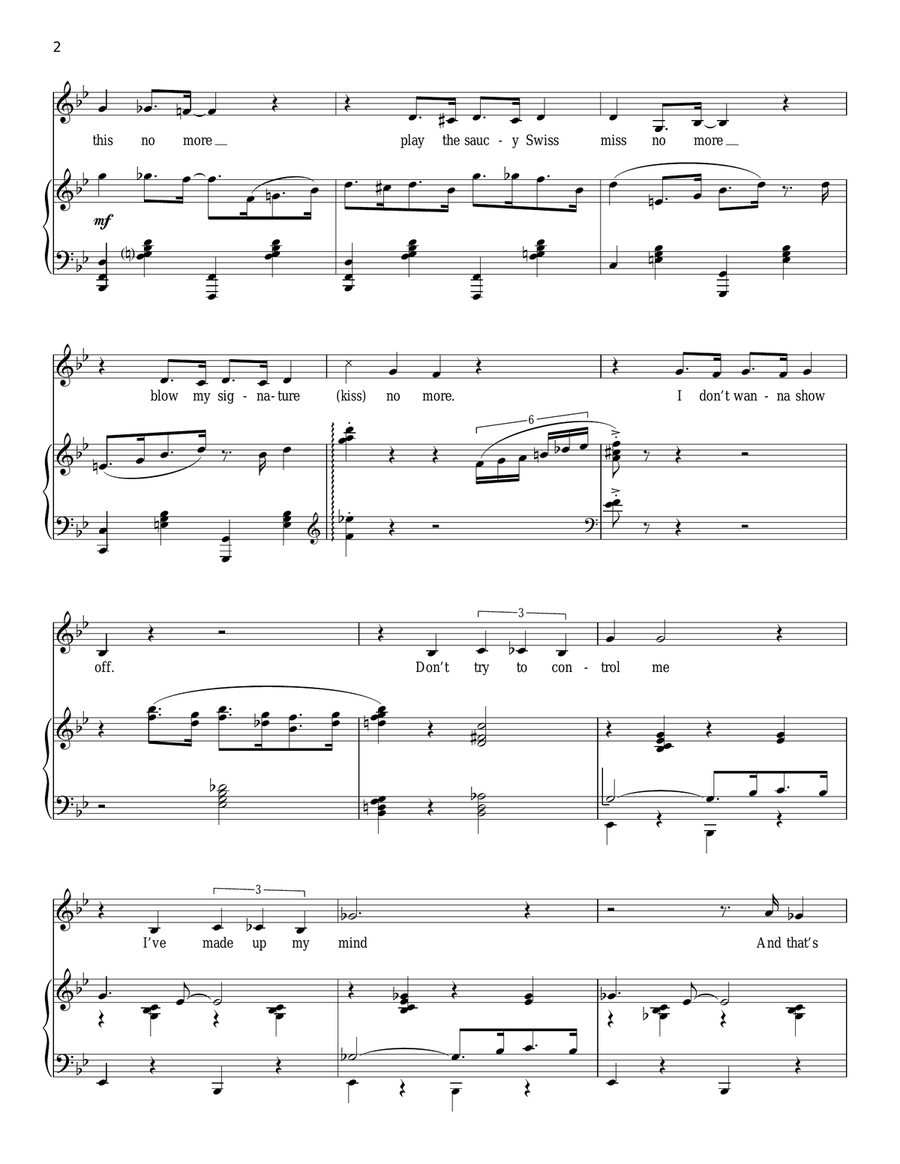 Show Off Show Off Piano, Vocal scores gallery preview page 2