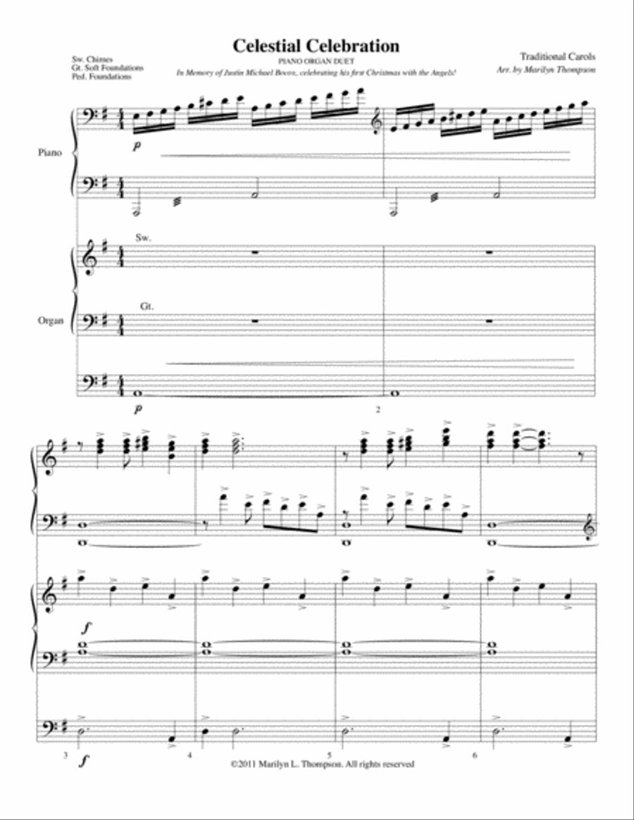 Celestial Celebration--Piano-Organ duet Celestial Celebration--Piano-Organ duet Piano scores gallery preview page 2