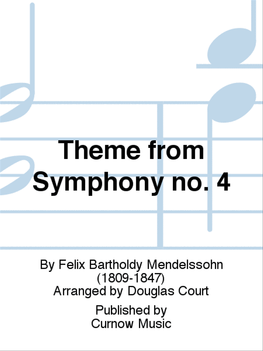 Theme from Symphony no. 4 Concert Band scores gallery preview page 1