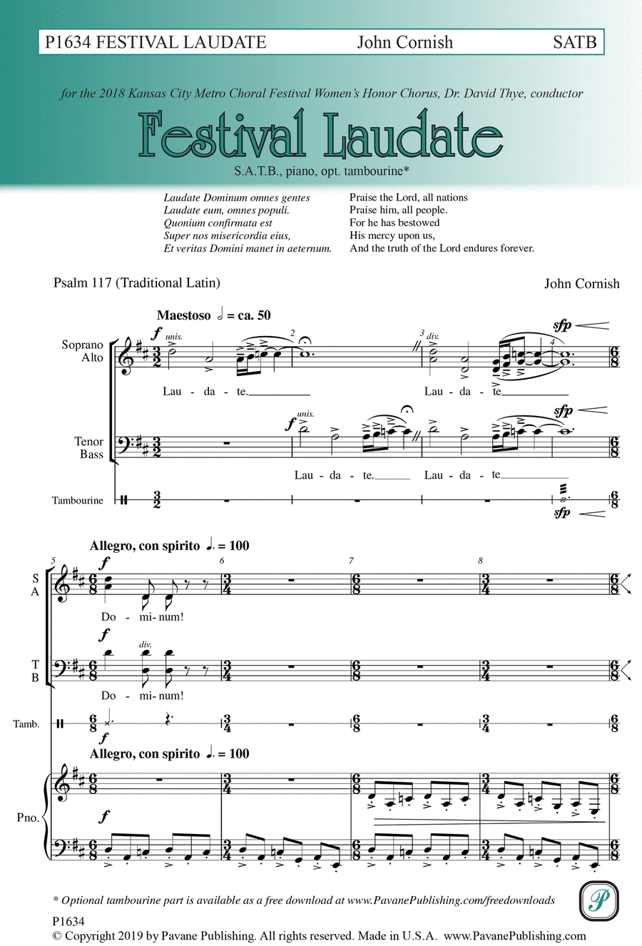 Festival Laudate 4-Part scores gallery preview page 1