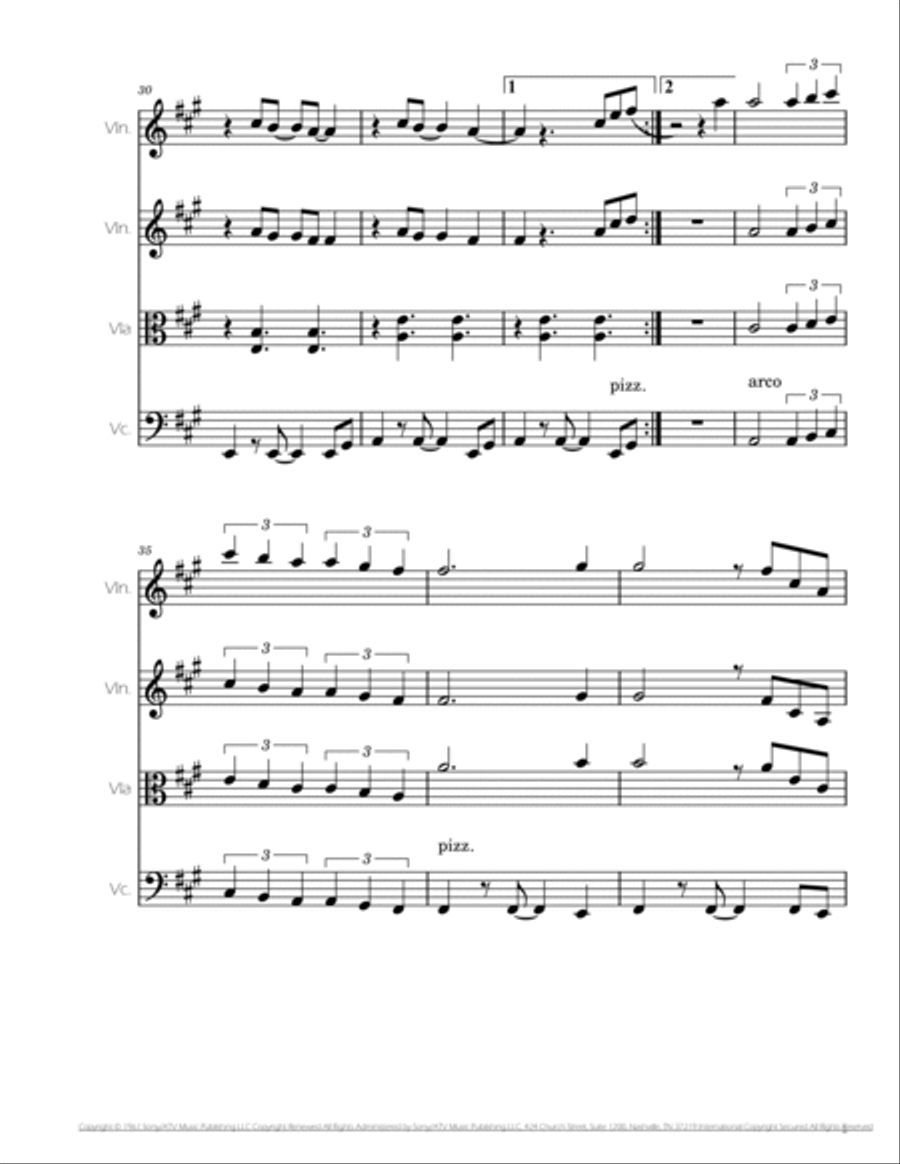 Stand By Me String Quartet scores gallery preview page 5