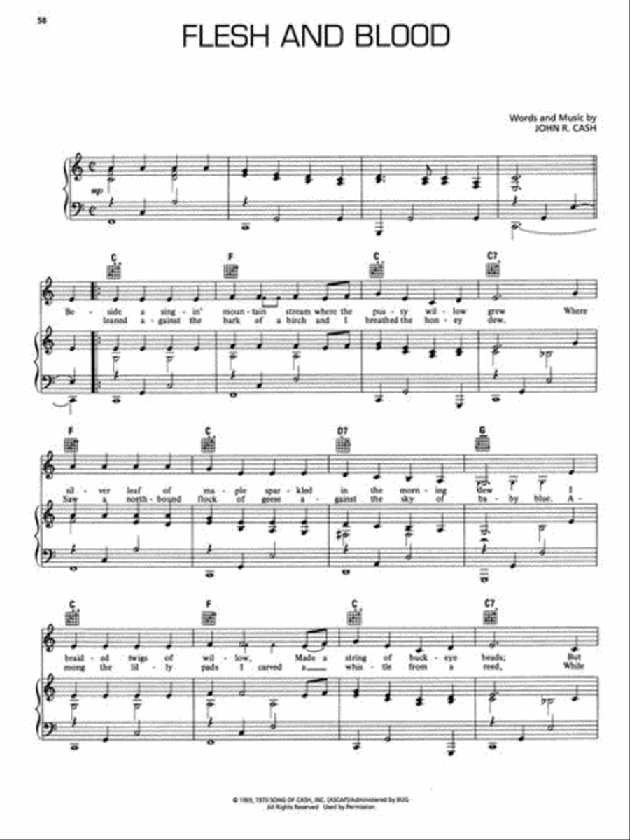 The Essential Johnny Cash Piano, Vocal, Guitar scores gallery preview page 10