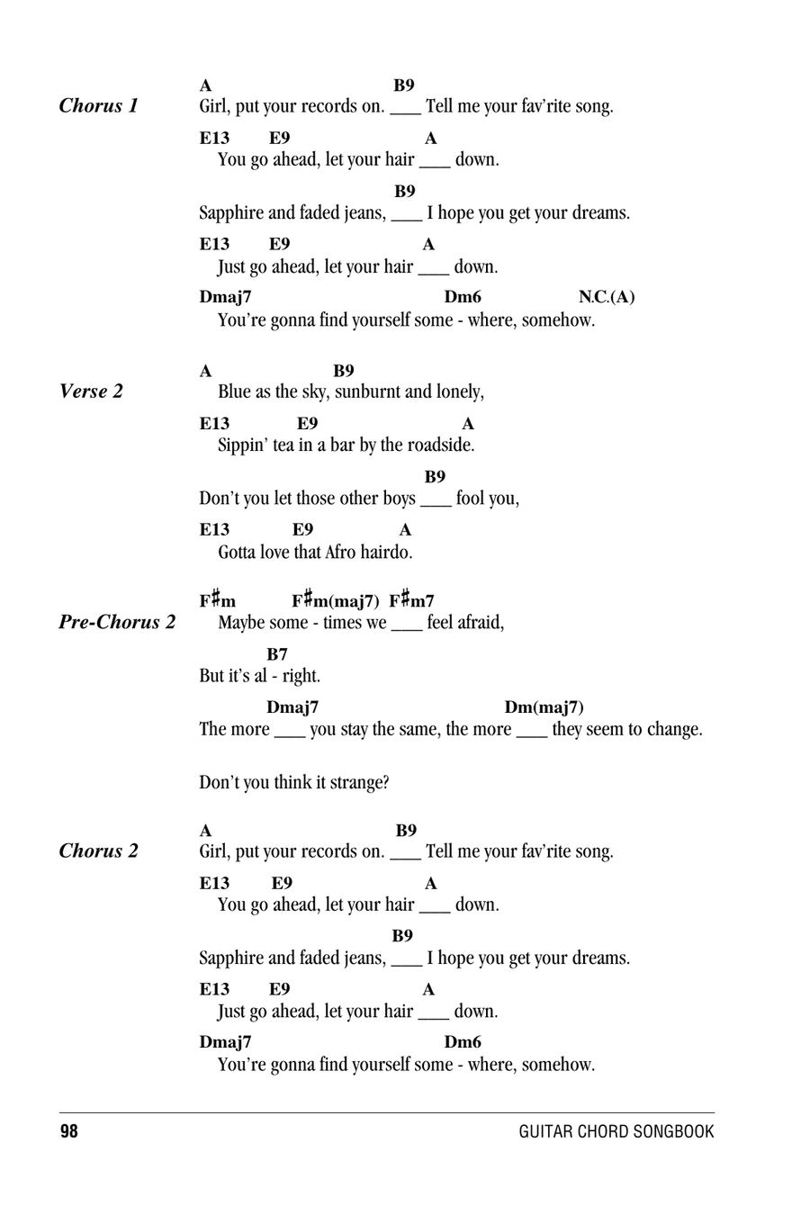 Put Your Records On Acoustic Guitar scores gallery preview page 2