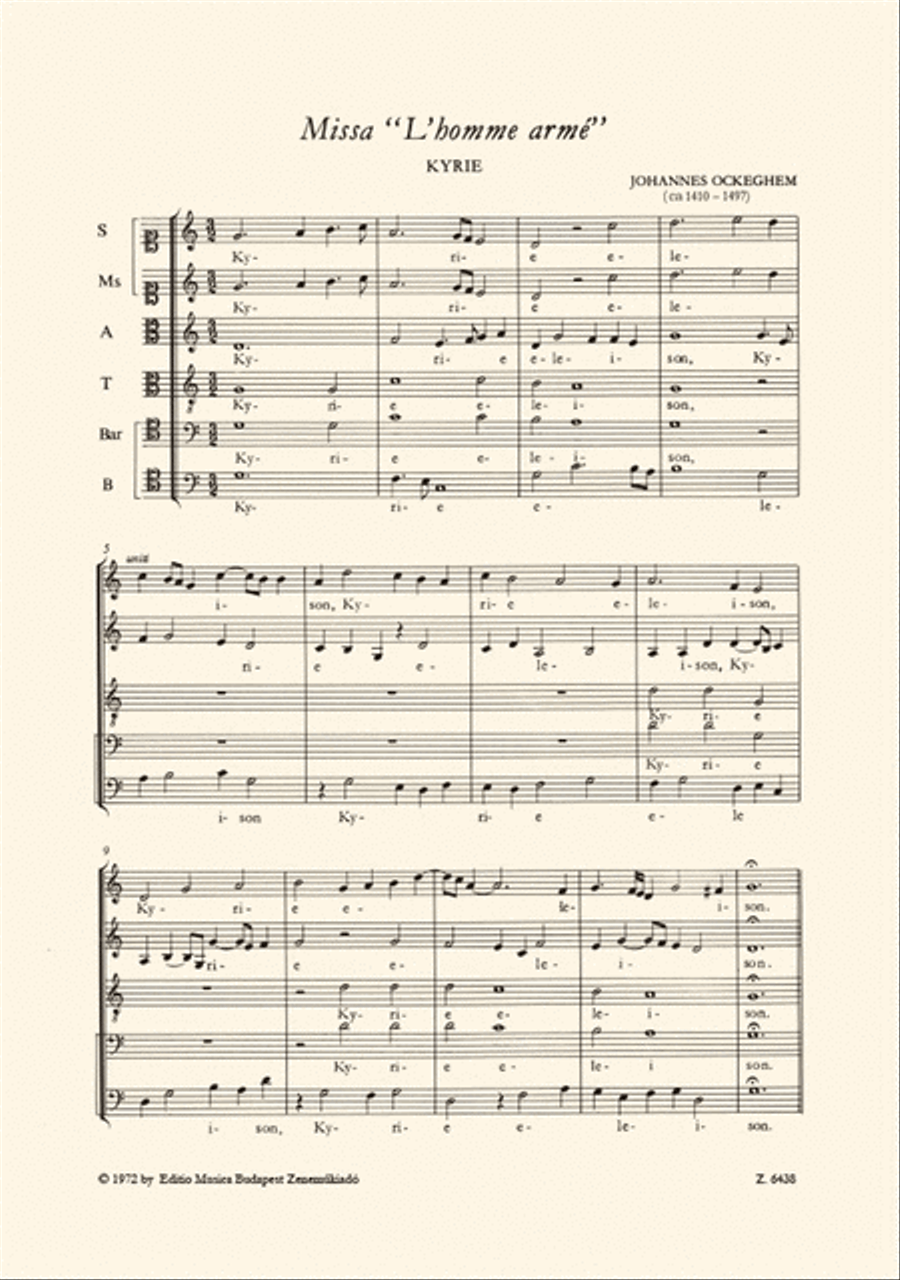Missa L'homme arme für gem. Chor A Cappella scores gallery preview page 2