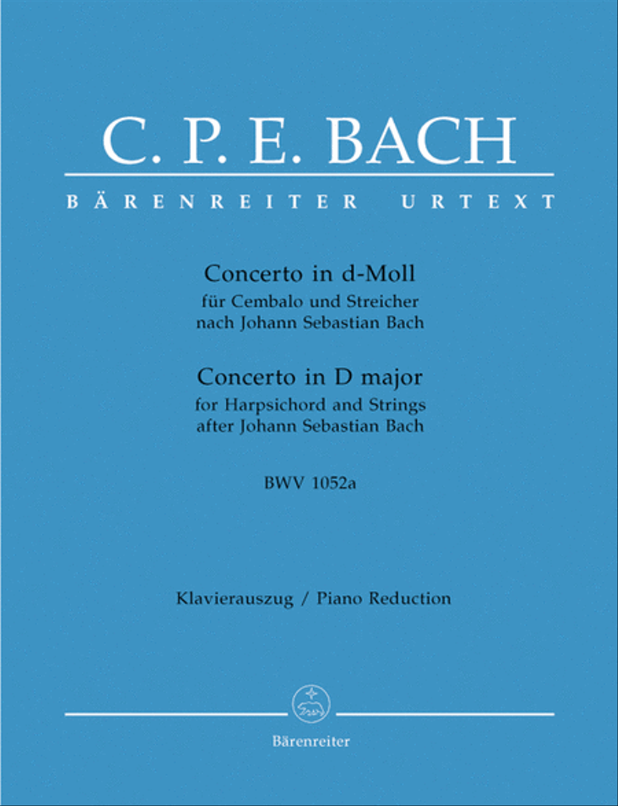 Harpsichord Concerto d minor, BWV 1052a Harpsichord scores gallery preview page 1