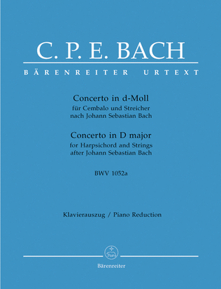 Book cover for Harpsichord Concerto d minor, BWV 1052a