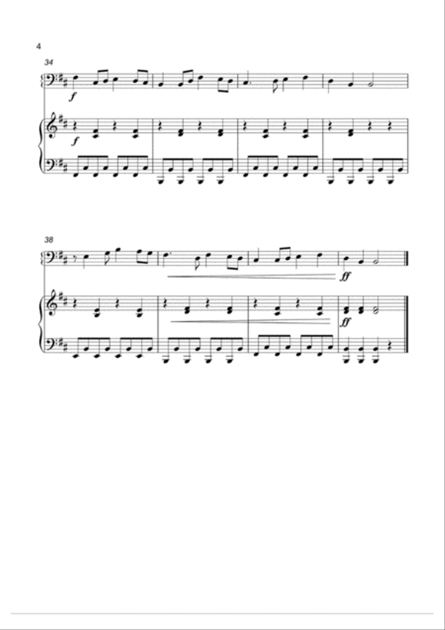 Tetris Theme for Cello and Piano Duet Bm Piano Accompaniment scores gallery preview page 5