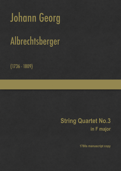 Albrechtsberger - String Quartet No.3 in F major