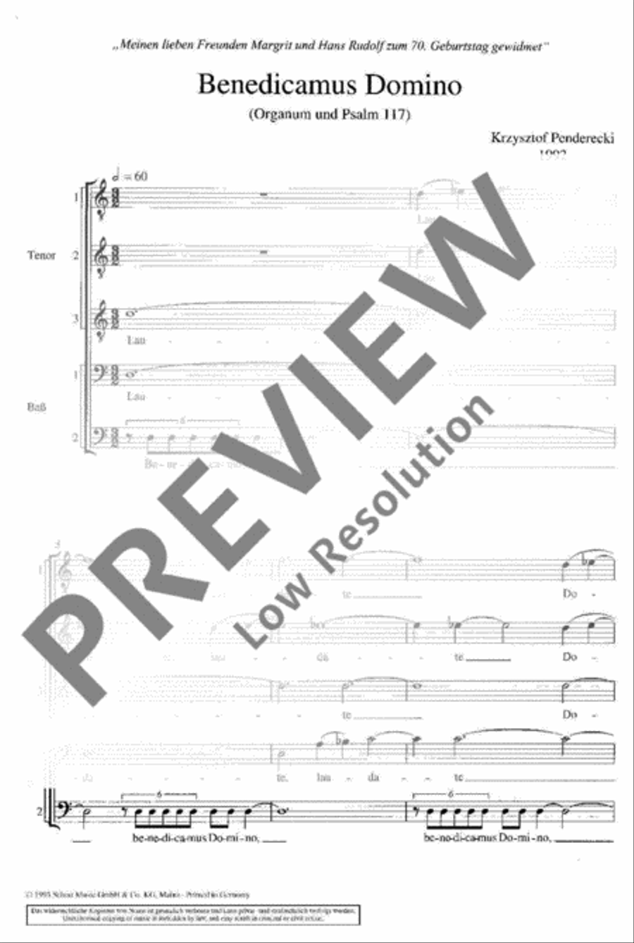 Benedicamus Domino Men's Choir scores gallery preview page 4