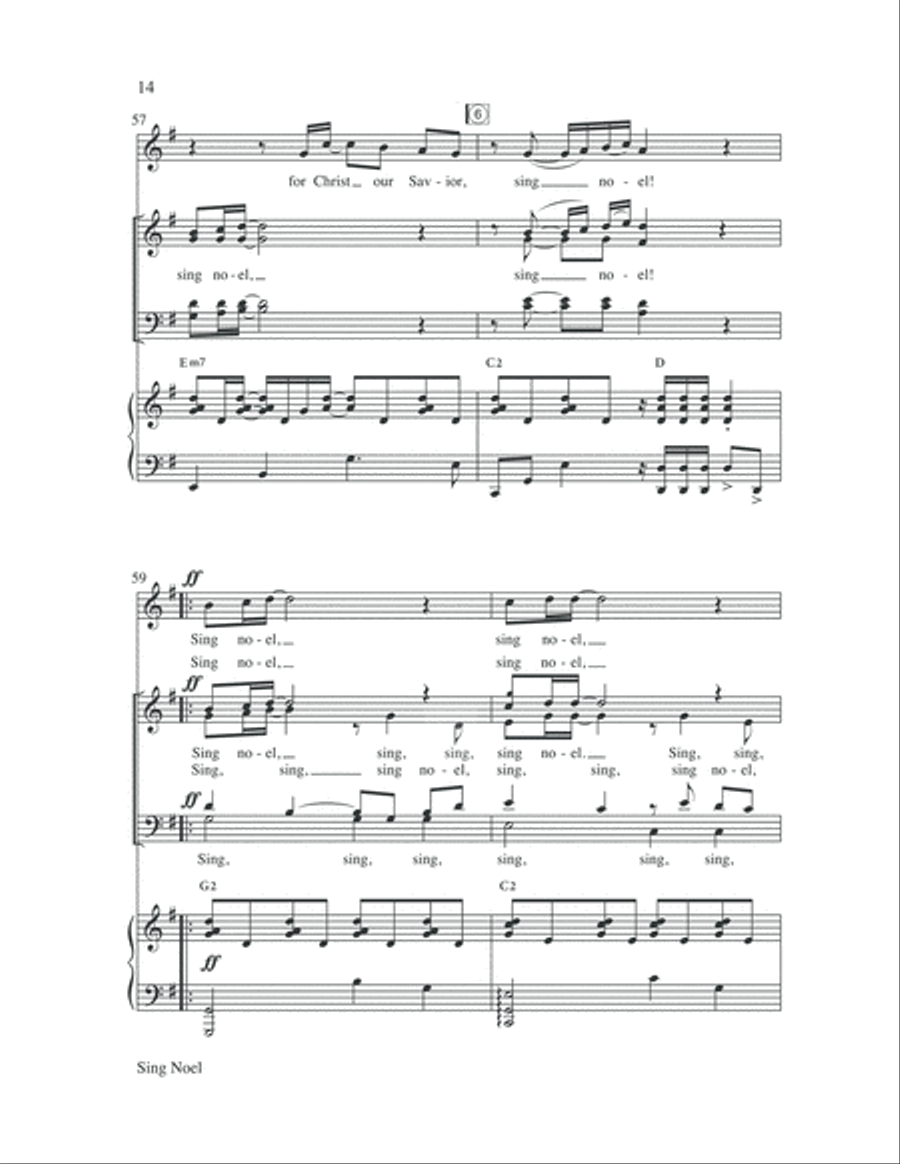 Sing Noel Sing Noel 4-Part scores gallery preview page 14