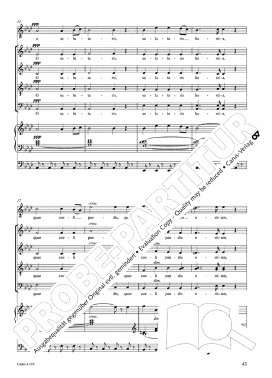 20 Latin Motets (Chants sacres latin/ 20 latein. Motetten) 4-Part scores gallery preview page 44