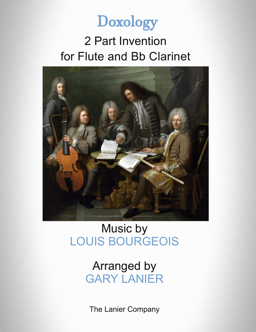 DOXOLOGY (2 Part Invention for Flute and Bb Clarinet - Score/Parts included) Woodwind Duet scores gallery preview page 1